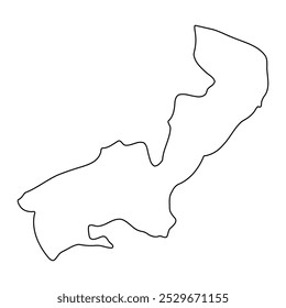 Stadtplan von Mpigi, Verwaltungsbezirk von Uganda. Vektorgrafik.