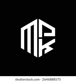 
MPK logo MPK icon MPK monogram MPK letter minimalist Circle flat Unique modern abstract logo design.