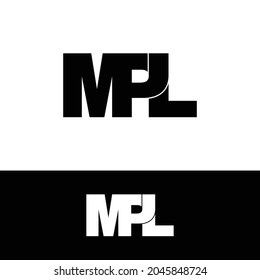 MPL Letter monogram logo design vector