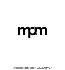 mpm initial letter monogram logo design