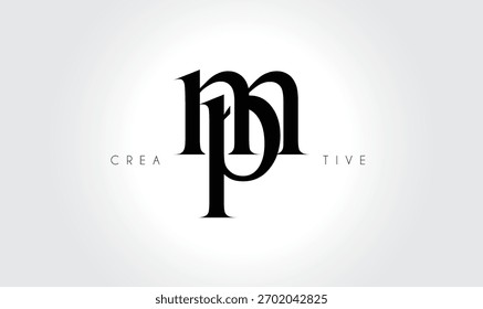MPmp Elegant Serif Monogram Logo – Luxury Lowercase Typographic Lettermark for Modern Branding
