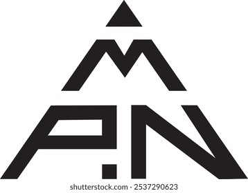 MPN Triangle logo design, icon, symbol, vector file 