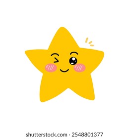 mpne eyes face expression kawaii star cartoon character 
