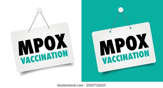 Mpox vaccination on door sign