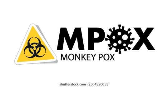 Mpox virus sign, on white background