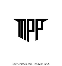 MPP letter logo design with white background in illustrator, vector logo modern alphabet font overlap style, calligraphy designs for logo, Poster, Invitation, etc.