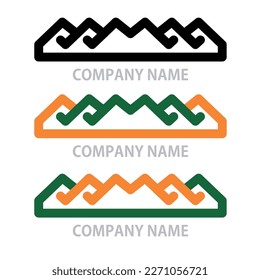 MPP letter mountains logo design concept. logo adventure.
