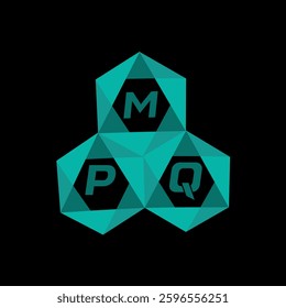 MPQ creative minimalist letter logo. MPQ unique vector initials alphabet letter logo design
