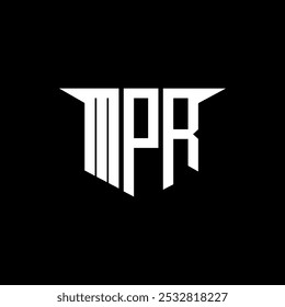 MPR letter logo design with white background in illustrator, vector logo modern alphabet font overlap style, calligraphy designs for logo, Poster, Invitation, etc.