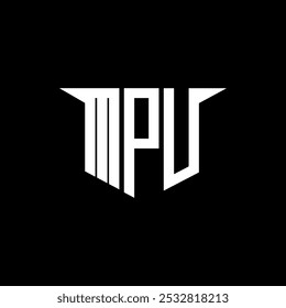 Design logotipo carta MPU com fundo branco no ilustrador, logotipo vetorial estilo de sobreposição de fonte alfabeto moderno, projetos de caligrafia para logotipo, cartaz, convite, etc.