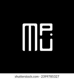 MPU letter logo vector design, MPU simple and modern logo. MPU luxurious alphabet design  