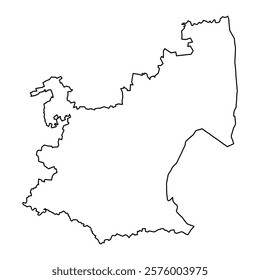 Mpumalanga province map, administrative division of South Africa. Vector illustration.