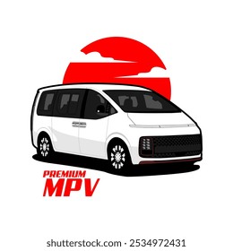 mpv car automotive vector illustration