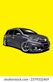 MPV Car Family Modification Vector Art