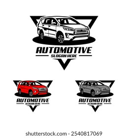 mpv car illustration logo vector