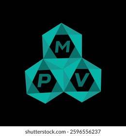 MPV creative minimalist letter logo. MPV unique vector initials alphabet letter logo design
