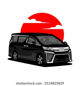 MPV Ilustración vectorial de modelo de coche premium de lujo