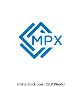 MPX letter logo design on white background. MPX creative circle letter logo concept. MPX letter design.
