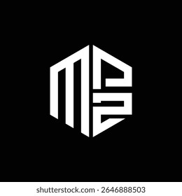 Logotipo MPZ ícone MPZ monograma MPZ letra minimalista Círculo plana Design de logotipo abstrato moderno exclusivo.