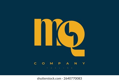 MQ Abstract Geometric Logo Design. Modern and elegant logo design with simplistic typography elements, showcasing branding excellence.