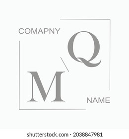 MQ Beauty vector initial logo wedding signature illustration