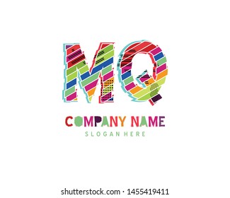 MQ Full color initial logo vector