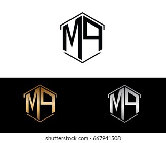 MQ hexagon shape initial letter logo

