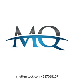 MQ initial company blue swoosh logo