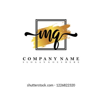 MQ Initial handwriting logo concept