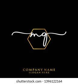MQ Initial handwriting logo template