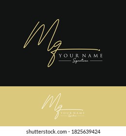MQ Initial letter handwriting and signature logo.