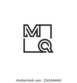 MQ initial logo letters in high quality professional design that will print well across any print media