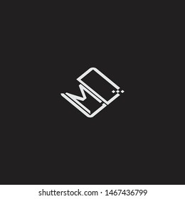 MQ Initial Logo letters with rotate squere template
