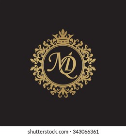 MQ initial luxury ornament monogram logo