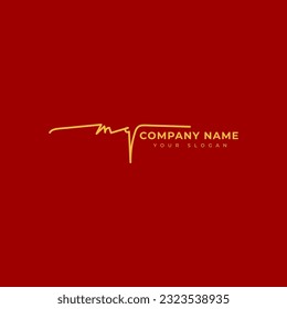 Mq Initial signature logo vector design