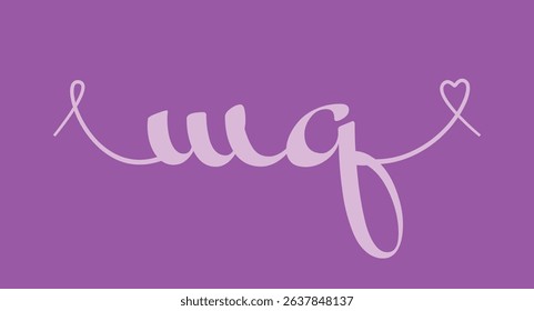 MQ initial wedding monogram calligraphy vector illustration. Hand drawn lettering m and q love logo design for valentines day poster, greeting card, photo album, banner print or tattoo.
