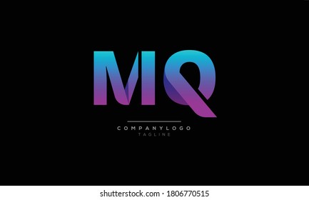  MQ initials monogram letter text alphabet logo design