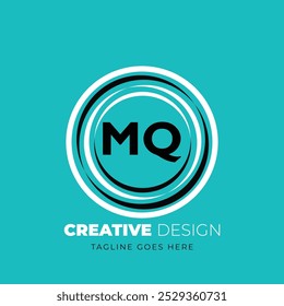 Diseño creativo del logotipo de la letra de MQ. MQ diseño único. Ilustración vectorial