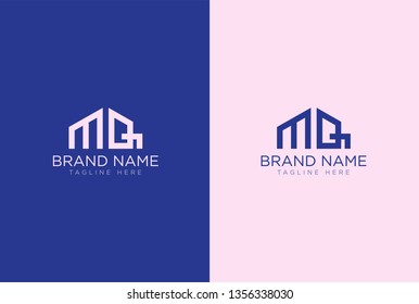 MQ letter logo design template elements - vector
