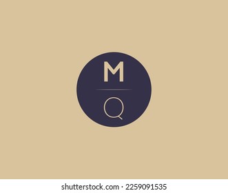 MQ letter modern elegant logo design vector images