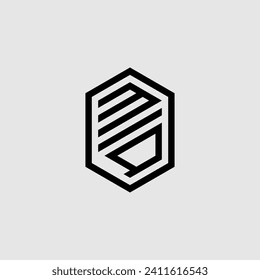 MQ line geometric monogram with high quality professional design that will print well