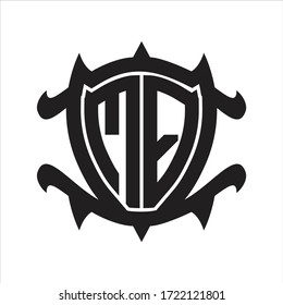 MQ Logo monogram isolated with frame shield shape design template