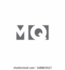 MQ Logo monogram with negative space style design template isolated on white background