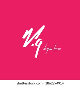 MQ M Q Initial handwriting creative fashion elegant design logo template vector