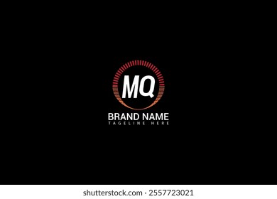 MQ M Q letter logo design. Initial letter MQ linked circle uppercase monogram logo red and blue. MQ logo, M Q design. mq, m q,