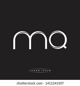 mq m q logo Initial Letter Split Lowercase Modern Style
