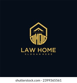 MQ monogram initial logo for lawhome with shape home design