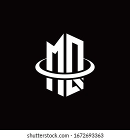 MQ monogram logo in a hexagon style and surrounded by a ring