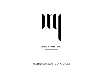MQ, QM, M, Q abstract letters logo monogram
