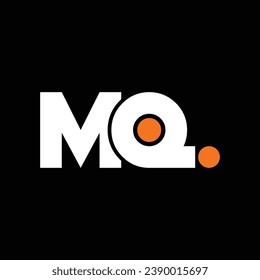 MQ typography vector monogram illustration.